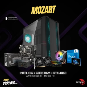 PC IGAMING MOZART - Ci5 14400F - RTX-4060 - 32GB - 1TB SSD - Deepcool