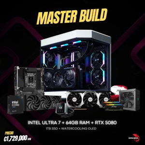 PC MasterBuild - Intel ultra 7 265K  - RTX-5080 - 64GB - 1TB SD - WC -  HYTE