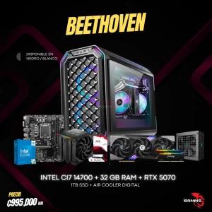 PC IGAMING BEETHOVEN - i7 14700 - RTX-5070 12GB - 32GB - 1TB SSD - ANTEC DARKCUBE