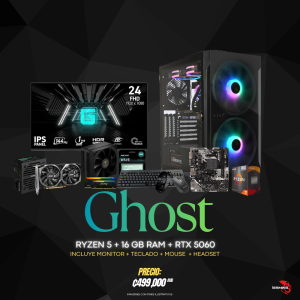 PC IGAMING GHOST -RYZEN 5 - RTX 5060 8gb - RAM 16GB - 1TB SSD