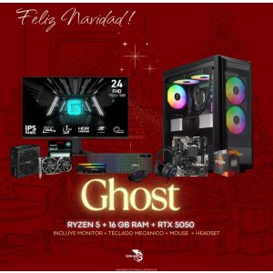 PC IGAMING GHOST -RYZEN 5 5500 - RTX 5050 - 16GB - 1TB SSD