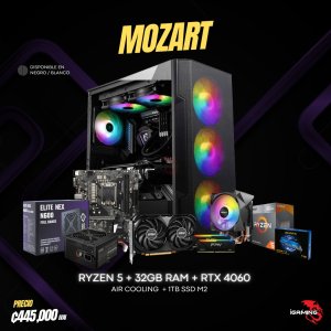 PC IGAMING MOZART -RYZEN 5600GT - RTX-4060 - 32GB - 1TB SSD