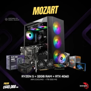 PC IGAMING MOZART -RYZEN 5600GT - RTX-4060 - 32GB - 1TB SSD