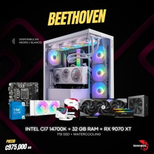 PC IGAMING BEETHOVEN - i7 14700K - RX 9070 16GB - 32GB - 1TB SSD - XPG INVADER