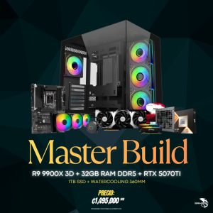 PC MasterBuild - AMD RYZEN 9 9900X 3D - RTX-5070ti - 32GB DDR5 - 1TB SSD nvme