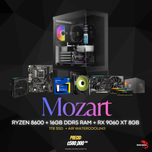 PC IGAMING MOZART - RYZEN 8600 - 16GB RAM DDR5 - 1TB SSD - RX 9060XT 8GB