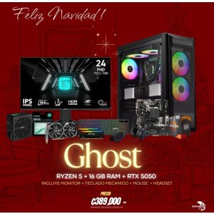 PC IGAMING GHOST -RYZEN 5 5500 - RTX 5050 - 16GB - 1TB SSD