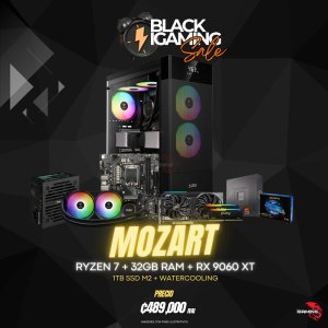 PC IGAMING MOZART -RYZEN 7 - RX 9060XT - 32GB - 1TB SSD