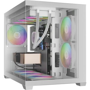 CASE GAMDIAS AURA GC10M - ARGB - TEMPERADO - BLANCO
