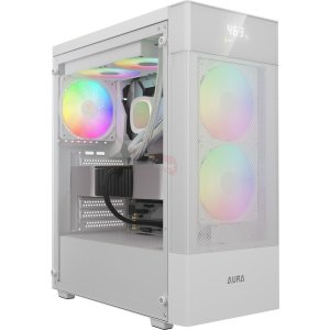 CASE GAMDIAS AURA GC5 ELITE - ARGB - TEMPERADO - BLANCO