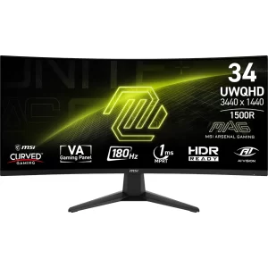 MONITOR LED 34" MSI MAG 346CQ CURVO 1MS - 180HZ - 3440X1440