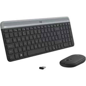 Teclado y Mouse Logitech MK470 - Inalámbrico - Slim - Negro