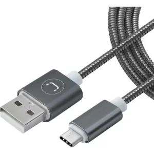 CABLE UNNO USB C A USB - 1 MTS - STEEL GRIS