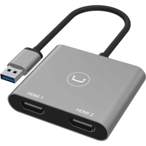 HUB UNNO USB 3.0 A 2 HDMI